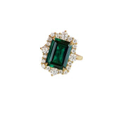 JOVOVASMILE 18K Gold Lab Emerald Moissanite Ring 5 Carats 11*9 MM Emerald Cut Bridal Ring Jewelry for Women - Xprespick